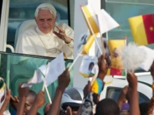 Pope Benedict during his visit to Africa this past March.