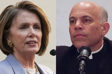 Speaker Nancy Pelosi and Archbishop Cordileone composite