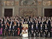 Pope Benedict with the diplomatic corps