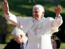 Pope at Government House, Sydney for Official Welcome. Photo: Reuters