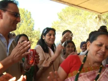 Khangendra and Ganga Baral (left and center)