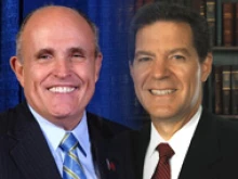 Politicians Rudy Giuliani and Sam Brownback