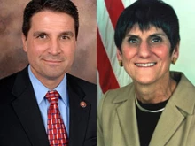 Representatives Brad Ellsworth and Rosa DeLauro