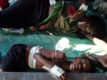 Sri Lankan children affected by the ongoing assault. 