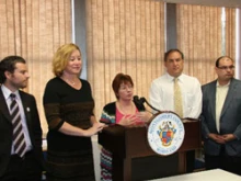 Duchy Trachtenberg speaks at an Oct. 2007 news conference about legislation that would outlaw discrimination against trans gender people.