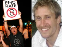 A protestor of the California measure Prop. 8 / Former homosexual Michael Glatze