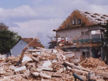 The Monastery of the Congregation of St. Paul of Chartres being demolished