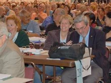 Lutherans at the ELCA convention reacting to the vote on sexuality