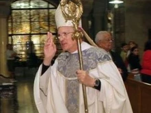 Bishop Joseph Martino blesses the faithful in Scranton