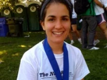 Alicia Torres after the Chicago half marathon