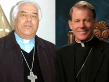 Archbishop Rafael Romo Muñoz and Bishop John Wester.