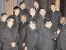 Some of the seminarians ordained priests for Newark. 