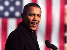 President Barack Obama delivering his inaugural address