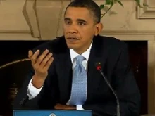 President Obama speaks at the health care summit on Thursday afternoon.