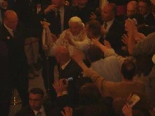 Pope Benedict leaving the Cathedral of St. George