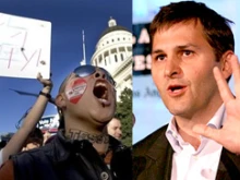 Homosexual activist protesting Prop. 8's passage / Richard Radon