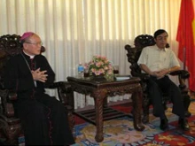 Archbishop Stephen Nguyen Nhu The and Nguyen Duc Chinh