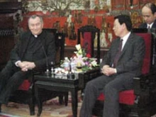 Bishop Pietro Parolin meeting with Nguyen The Thao