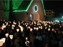 Catholics gathered at a vigil in Saigon in solidarity with their fellow believers