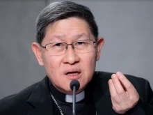 Cardinal Luis Antonio Tagle, president of Caritas Internationalis, at the Vatican on Oct. 21, 2021.