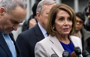 Washington, D.C., January 4 2019: Democratic leaders address the media after meeting with Republicans to work out a compromise to end the partial government shutdown. 