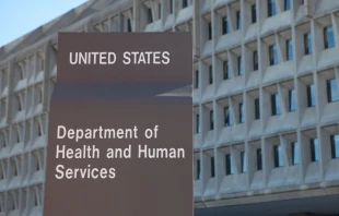 Sign outside the Department of Health and Human Services building in downtown Washington, DC.   Mark Van Scyoc/Shutterstock