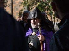 Karekin II, leader of the Armenian Apostolic Church, in Echmiadzin, Armenia, Nov. 15, 2015. 