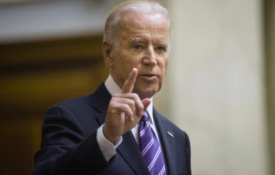 Then Vice President Joe Biden during a meeting in Kiev, Ukraine, 2014.   DropofLight/Shutterstock