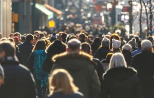 A crowd in New York City.   Shutterstock.