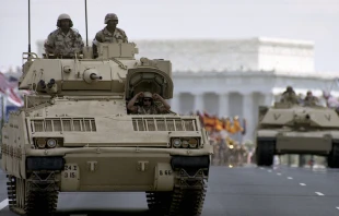 U.S. troops take part in a military parade in Washington, D.C. in 1991.   mark reinstein/Shutterstock