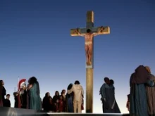 Actors portray the Stations of the Cross