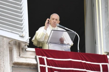 Pope Francis delivers his Angelus address at the Vatican, Dec. 8, 2021.