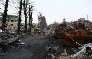 The aftermath of the Russian occupation of Bucha, Ukraine. Private archive.