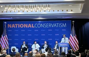 Speakers at the panel discussion "Separation of Church and State Has Failed" at the National Conservatism Conference in Washington, D.C., July 9, 2024. Credit: Tyler Arnold/CNA