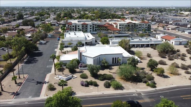 A rendering at St. Raphael Catholic Church in Glendale, outside of Phoenix where Acanthus Development is set to build senior living.?w=200&h=150