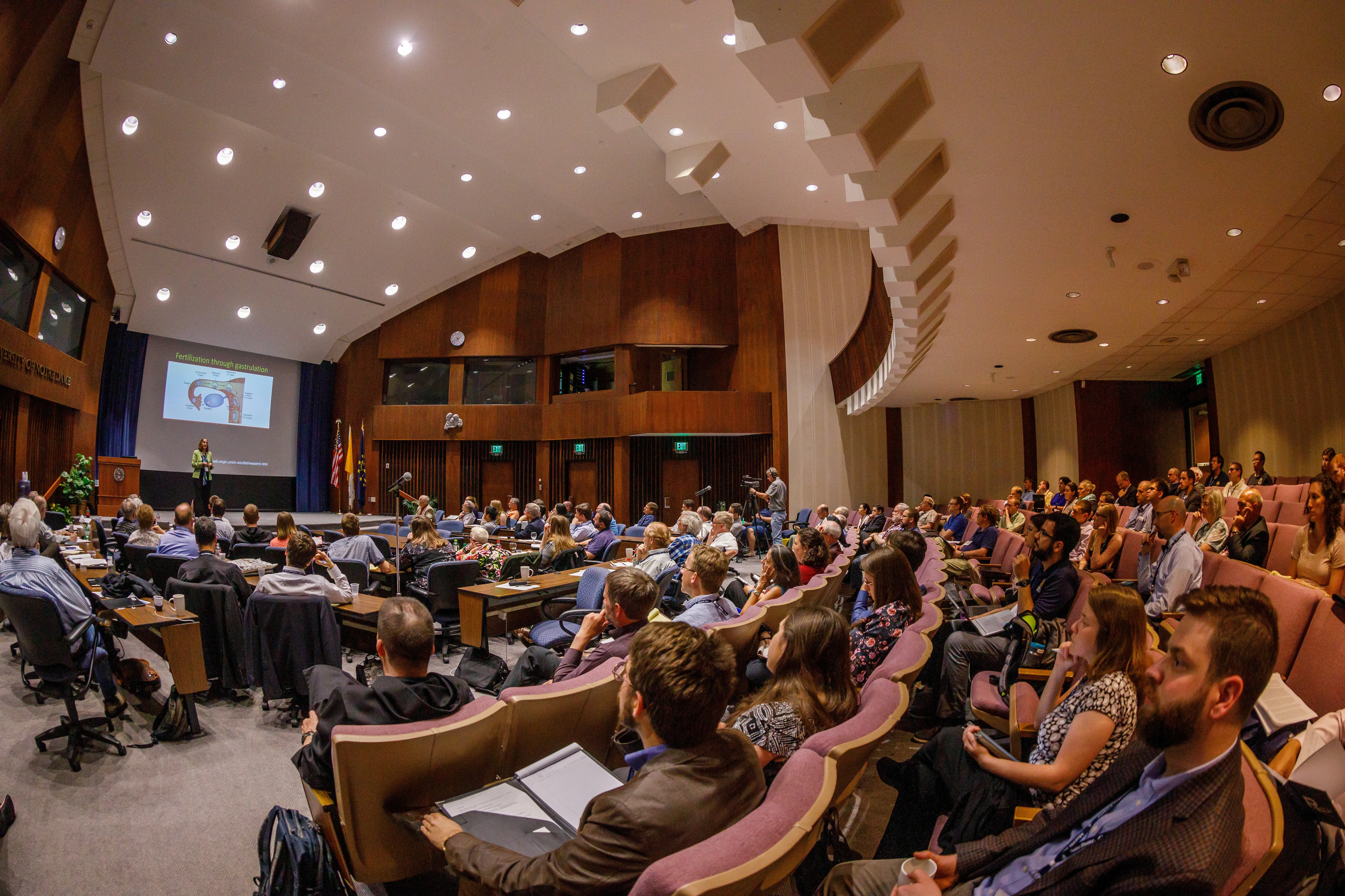 Attendees at the 2019 Society of Catholic Scientists convention listen to a talk in South Bend, Indiana.?w=200&h=150