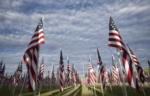 Flags for Memorial Day in the United States of America. Credit: Shutterstock