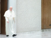 Pope Francis at the General Audience in the Vatican's Paul VI Hall, Feb. 2, 2022.