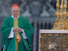 Cardinal Kevin Farrell celebrates Mass for the World Meeting of Families 2022 on June 25, 2022.