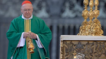 Cardinal Kevin Farrell celebrates Mass for the World Meeting of Families 2022 on June 25, 2022.