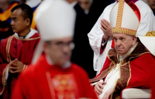 Pope Francis at a Mass for the feast of Ss. Peter and Paul in St. Peter's Basilica, June 29, 2022. Daniel Ibanez/CNA.