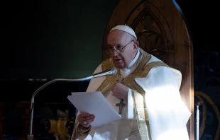 Pope Francis celebrated Mass at the Cathedral of Asti, in northern Italy, for the Solemnity of Christ the King on Nov. 20, 2022. Credit: Daniel Ibanez/CNA