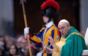 Pope Francis celebrates Mass in St. Peter's Basilica for the World Day of the Poor Nov. 13, 2022. Daniel Ibanez/CNA.