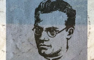 Detail of a 1964 West German postage stamp showing Father Alfred Delp. Credit: Zabanski/Shutterstock