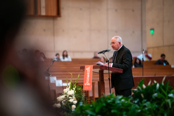 Los Angeles Archbishop Jose Gomez presided at the Requiem Mass for the Unborn at OneLife LA in the Cathedral of Our Lady of the Angels in downtown Los Angeles on Jan. 18, 2025. Credit: Photo courtesy of the Archdiocese of Los Angeles