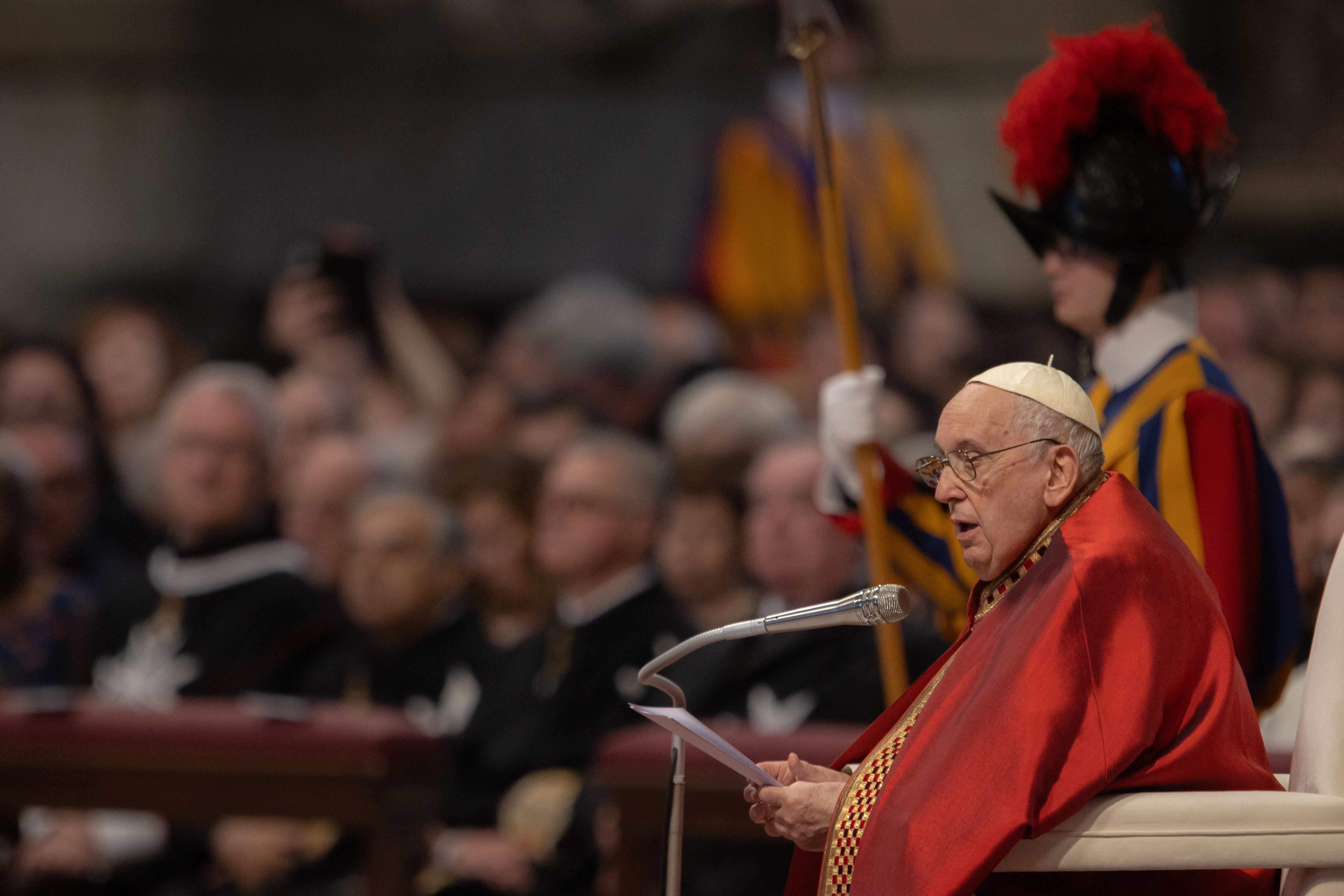 Pope Francis celebrated Mass on the solemnity of Sts. Peter and Paul, June 29, 2023, where he also blessed the pallia for new archbishops.?w=200&h=150