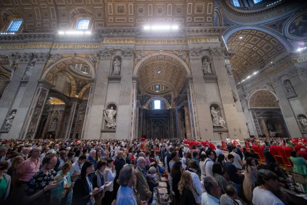 Attendees at the Vatican's Pentecost Mass on May 19, 2024. Credit: Daniel Ibanez/CNA