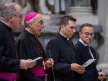 Rome Bishop Baldassare Reina presides at the closing of the diocesan phase of the investigation into the life and virtues of Chiara Corbella Petrillo in Rome on Friday, June 21, 2024.