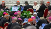 Pope Francis addresses participants of the first meeting of the full assembly of the Synod on Synodality on Oct. 2, 2024.