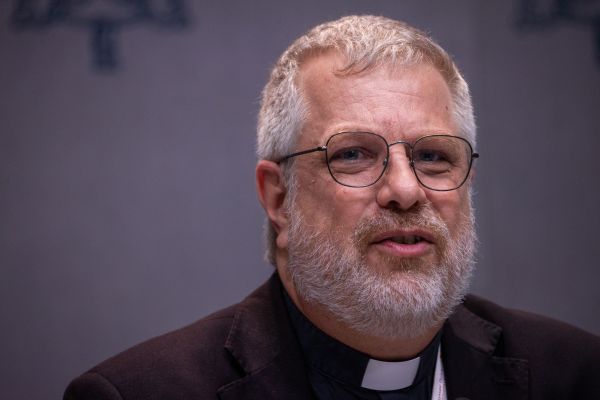 Father Giacomo Costa, special secretary of the Synod on Synodality, said during an Oct. 3, 2024, press briefing that this month’s discussions held in the Vatican should serve as “laboratories of synodal life.” Credit: Daniel Ibañez/CNA